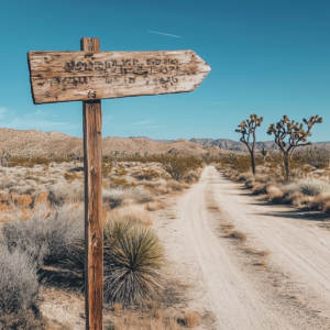 Rustic Desert Signpost